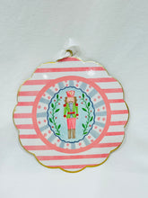 Load image into Gallery viewer, 6” Pastel Nutcracker Scalloped Frame Ornament