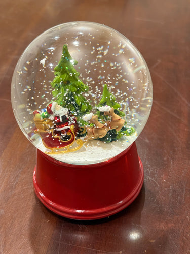Santa and Sleigh Snow Globe