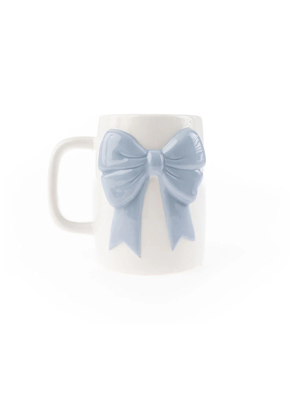 Blue Ceramic Bow Mug