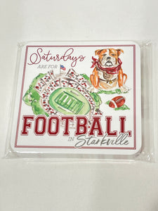 MSU Bulldogs Hand-painted Square Coasters