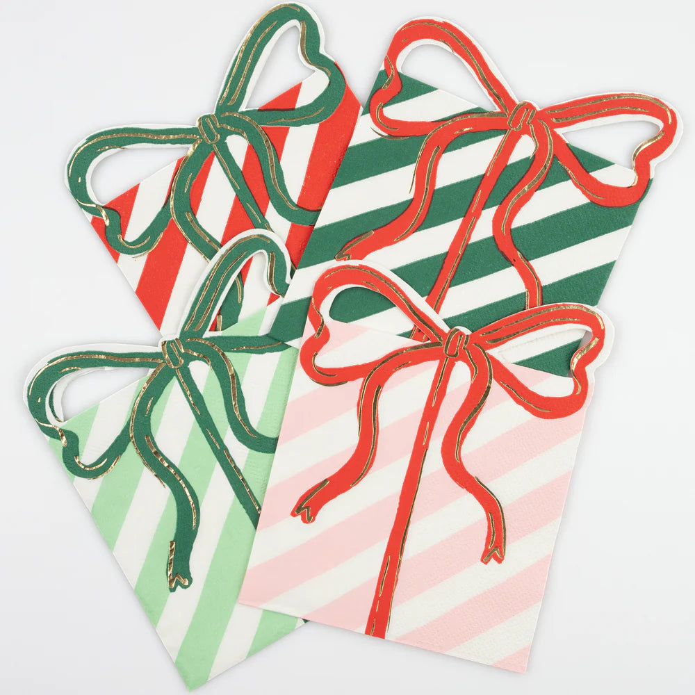 Present with Bow Napkins 16ct