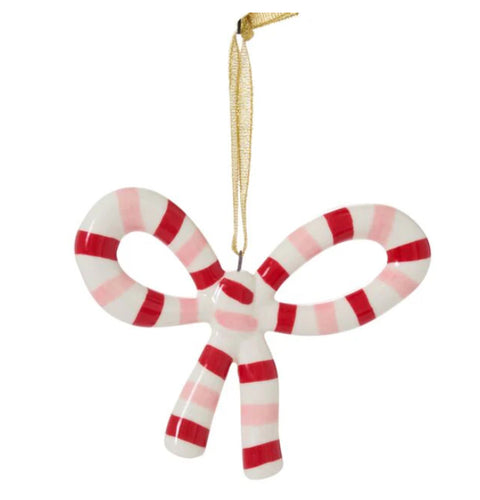 Luella Bow Ornament Candy Cane Ornament