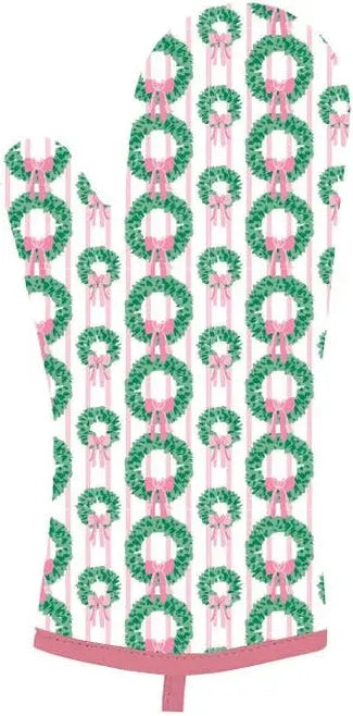 Rosy Wreaths Oven Mitt