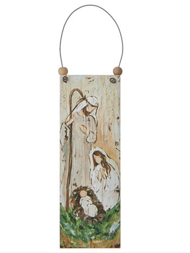 7’’ Holy Family Wooden Ornament