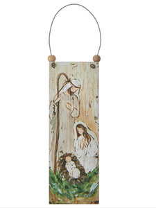 7’’ Holy Family Wooden Ornament