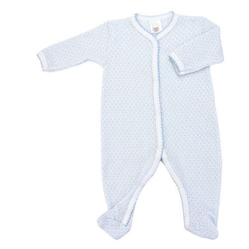 Footie with Straight Sleeve Blue Blue