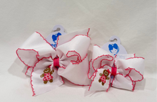 Load image into Gallery viewer, Gingerbread with Pink Moonstitch Bow