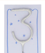Load image into Gallery viewer, Silver Sparkler Candle