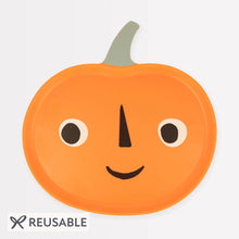 Load image into Gallery viewer, Reusable Jack O Lantern Plate