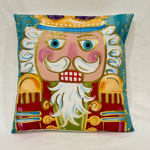 Mr. Nutcracker Turquoise  Pillow 16
