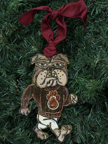 Bulldog Wooden Ornament
