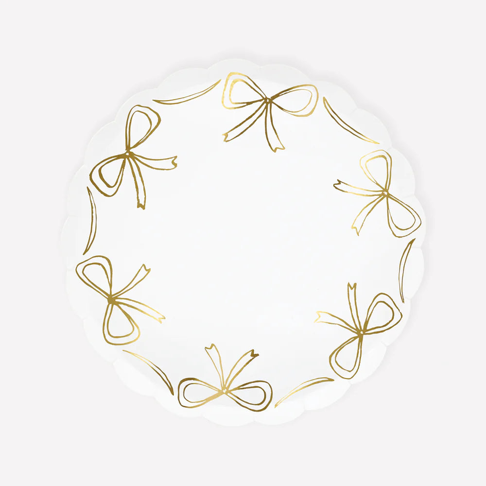 Gold Bow Side Plates 8 ct