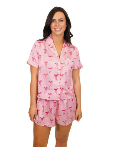 Tied w/ A Bow Satin Pjs