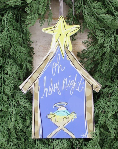 Manger Oh Holy Night Epoxy Finish 8x12''