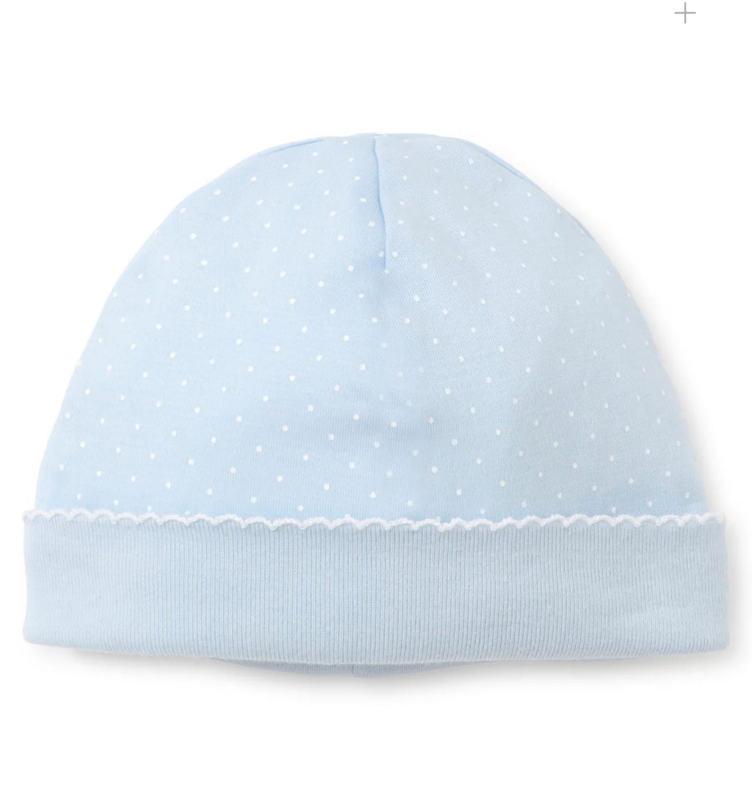 New Kissy Dots Print Hat Blue