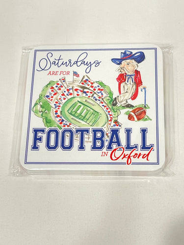 Ole Miss Rebels Hand-painted Square Coasters