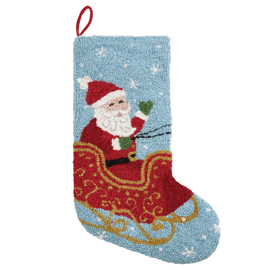 Santa on Sleigh Stocking