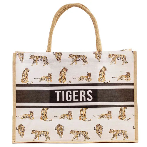 Forever Tiger Juco Tote Bag White/Multi Bag