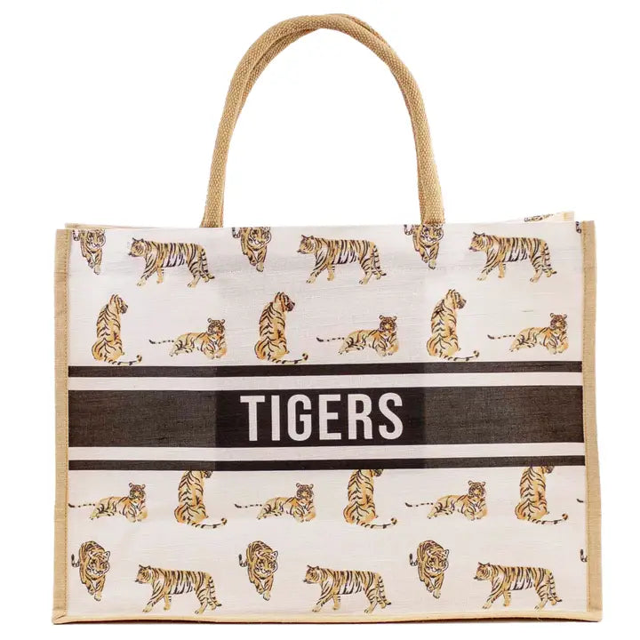 Forever Tiger Juco Tote Bag White/Multi Bag