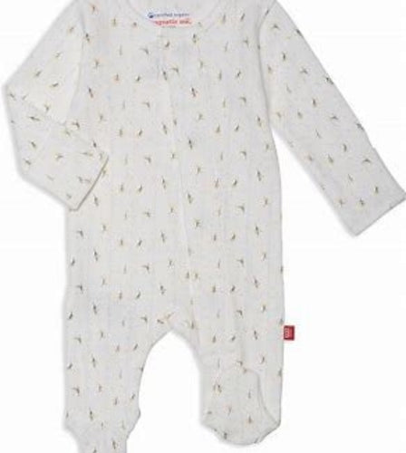 Floral Pointelle Footie