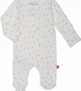 Floral Pointelle Footie