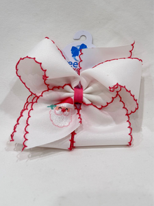 Santa with Pink Moonstitch Bow