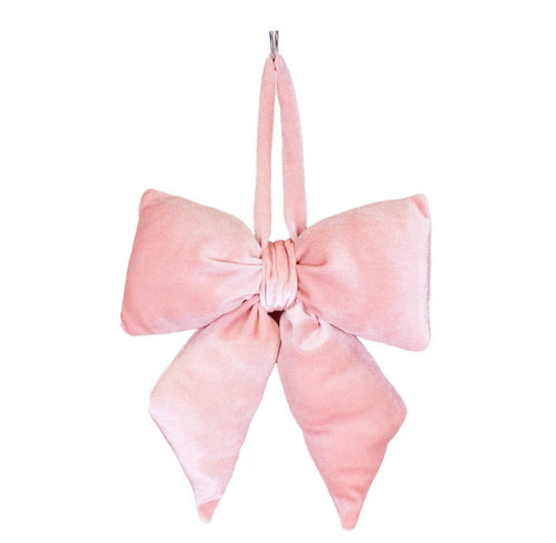 Evelyn Bow Ornament Pink