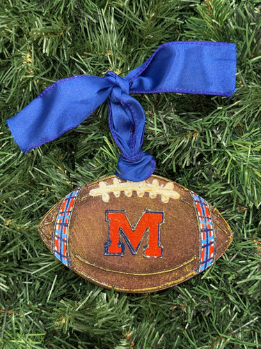 Ole Miss Football Wooden Ornament