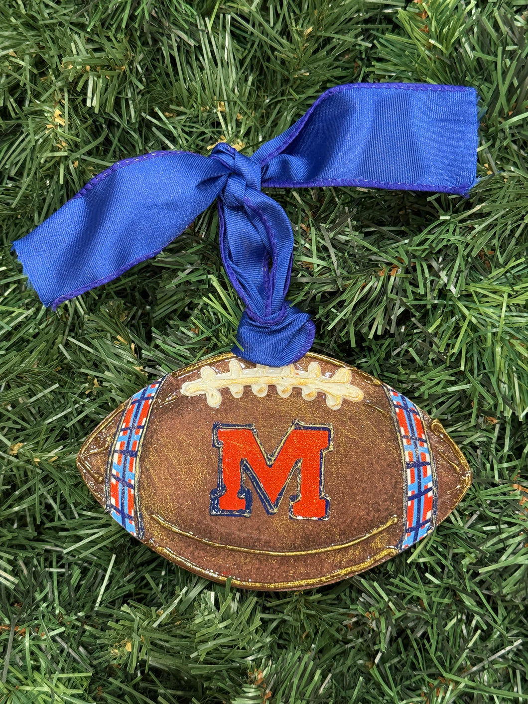Ole Miss Football Wooden Ornament