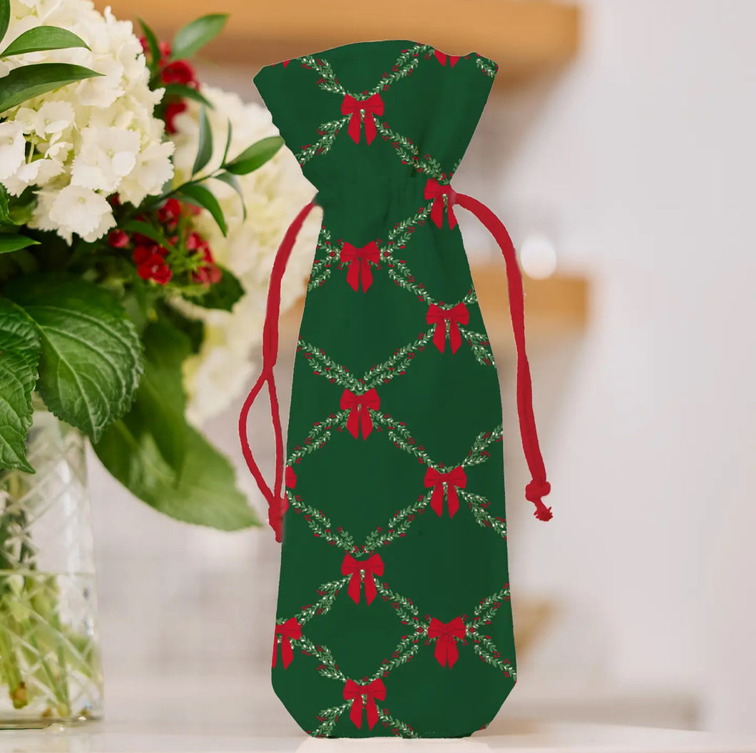 Holiday Trellis Bottle Keeper Pouch
