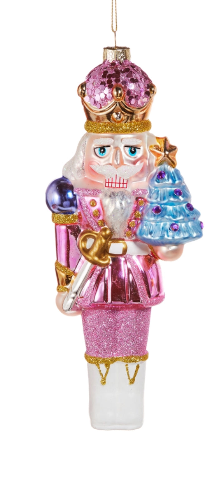 Pink Purple Nutcracker Ornament