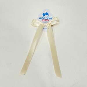 Tiny Satin Bow with tails