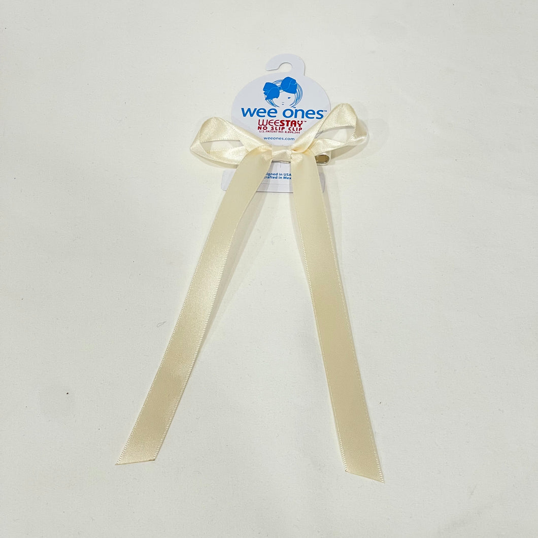Tiny Satin Bow with tails