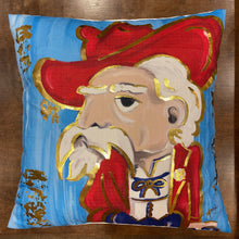 Load image into Gallery viewer, Red &amp; Blue Golden Colonel Reb 24" x 24" Pillow