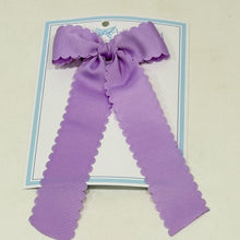 Load image into Gallery viewer, Scalloped Long Tail Bow