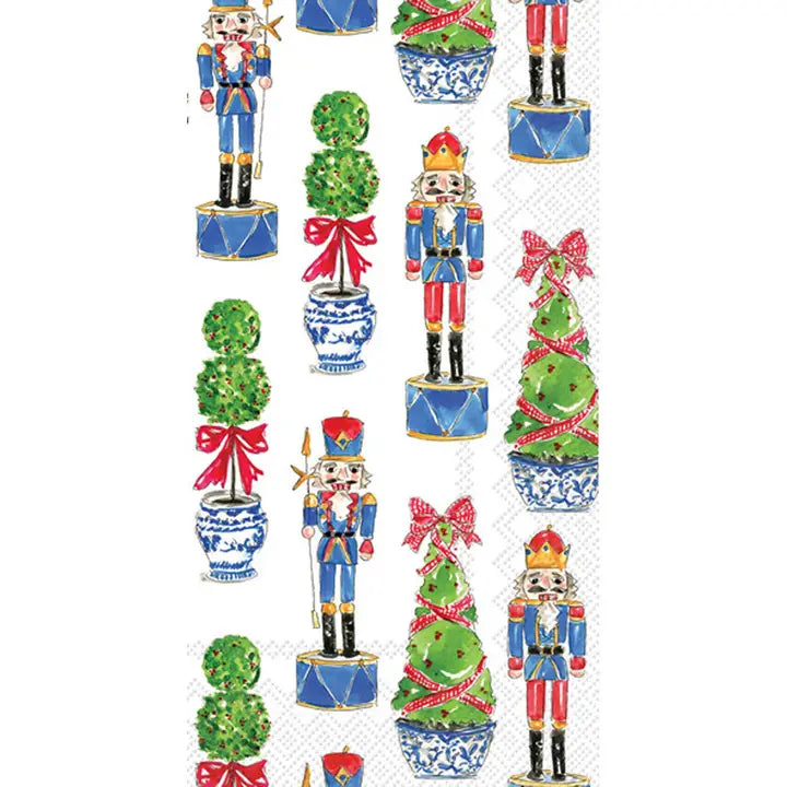 Nutcrackers and Topiary Guest Napkins 16 ct