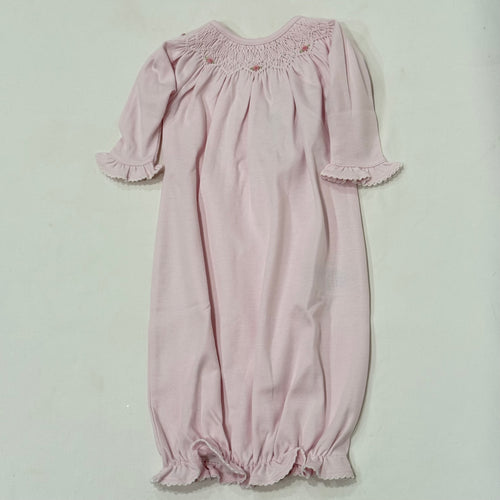 Pink Gown w/ Heart Smocking