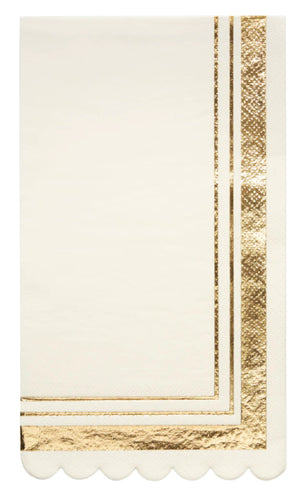 Gold and White Guest Towel