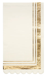 Gold and White Guest Towel