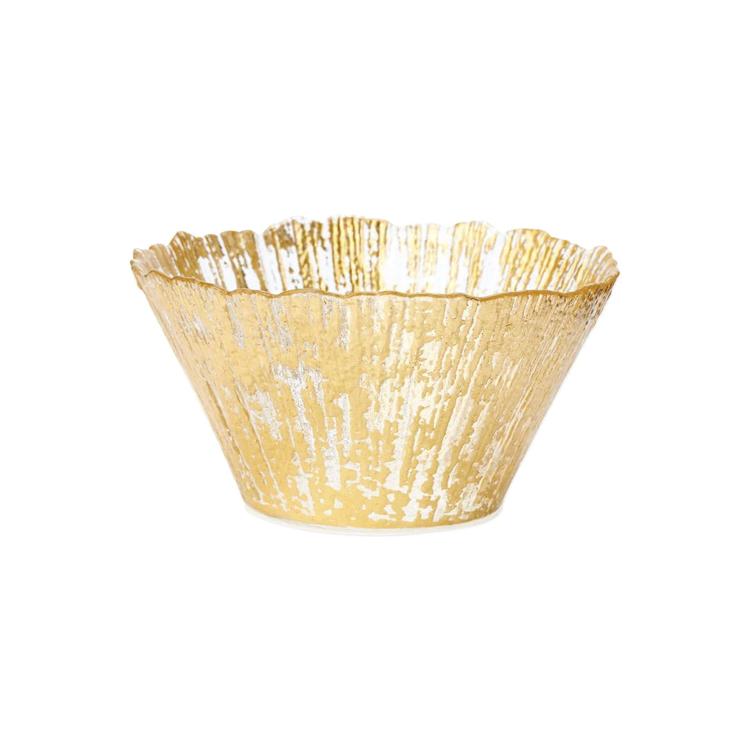 Rufolo Glass Gold Bowl