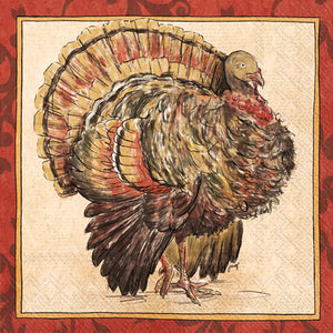 Painterly Turkey Guest Napkins
