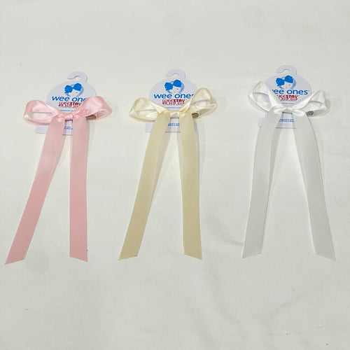 Tiny Satin Bow with tails