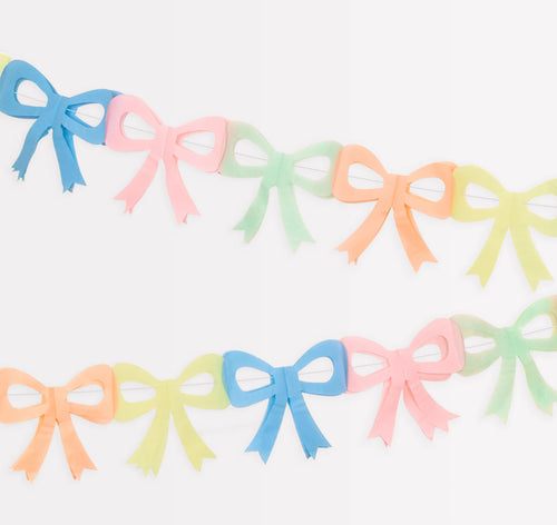 Tissue Paper Bow Garland