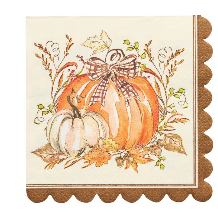Turkey and Gourds Cocktail Napkins