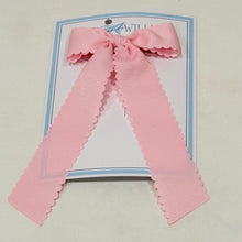 Load image into Gallery viewer, Scalloped Long Tail Bow