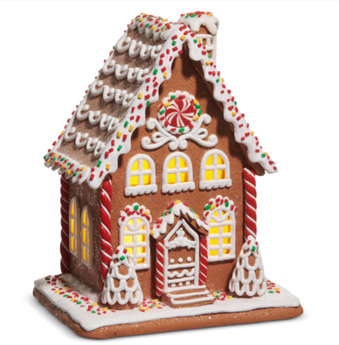 9’’ Lighted Sprinkle Gingerbread House