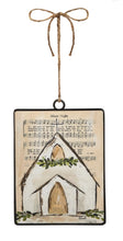 Load image into Gallery viewer, Painted Church Ornament 5.5x4.5 in