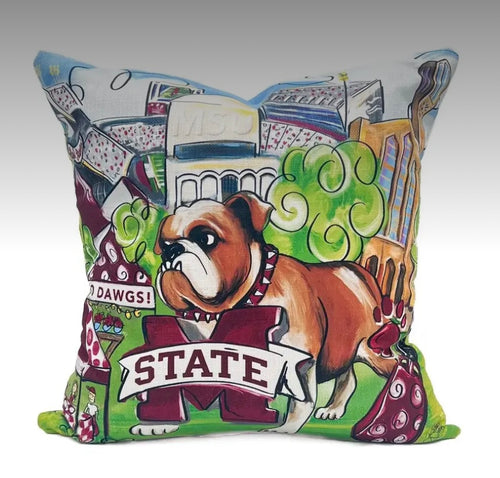 MS State Collage Pillow