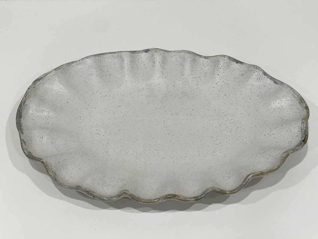 Fluttered Oval Platter