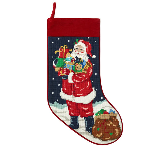 Santa with Toys Stocking